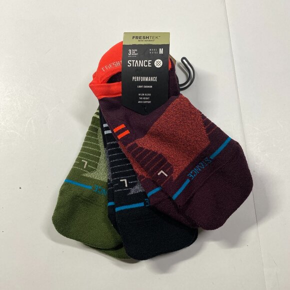 NWT Stance Freshtek Performance Cushion Sock -Tab Height - Medium - 3 Pack - Picture 1 of 4